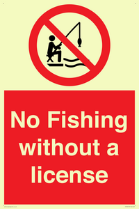 No Fishing without a license